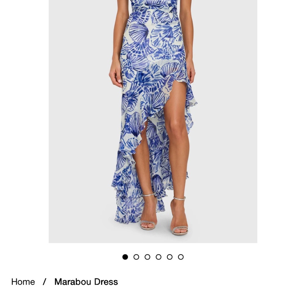 Amanda Uprichard Blue Asymmetrical Dress